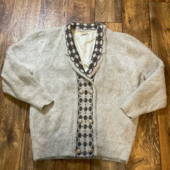 Saes  Byul Angora Cardigan Sweater Open Coat‎ Large BEAUTIFUL High Quality Korea - Picture 1 of 13